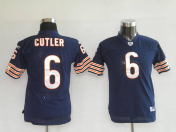 Bears #6 Jay Cutler Blue Stitched Youth NFL Jersey